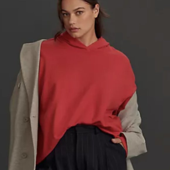 Brand New T.La Red Oversized Hooded Sweatshirt - Picture 4 of 8